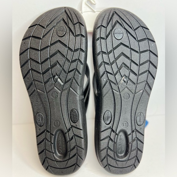 OKABASHI Men's Voyager Flip Flops Slip Resistant Comfort Size 11 Black New W/Tag - Picture 7 of 9